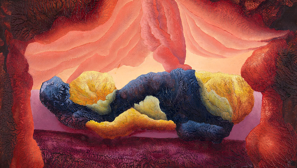 Ithell Colquhoun, Alcove II, 1948. Oil on board. Courtesy of Lévy Gorvy Dayan.