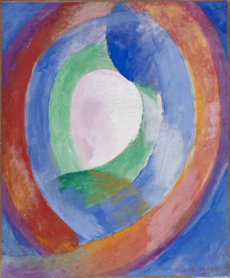 Robert Delaunay. Circular Shapes, Moon no. 1, 1913. Lenbachhaus Munich and Gabriele Münter and Johannes Eichner Foundation, Munich.