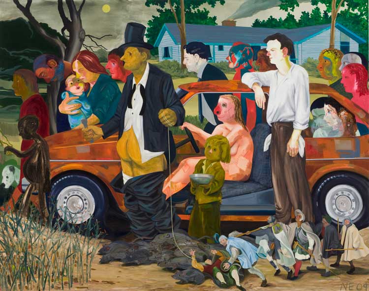 Nicole Eisenman. The Triumph of Poverty, 2009. Oil on canvas, 165.1 x 208.3 cm. From the Collection of Bobbi and Stephen Rosenthal, New York City. Image courtesy Leo Koenig Inc., New York.