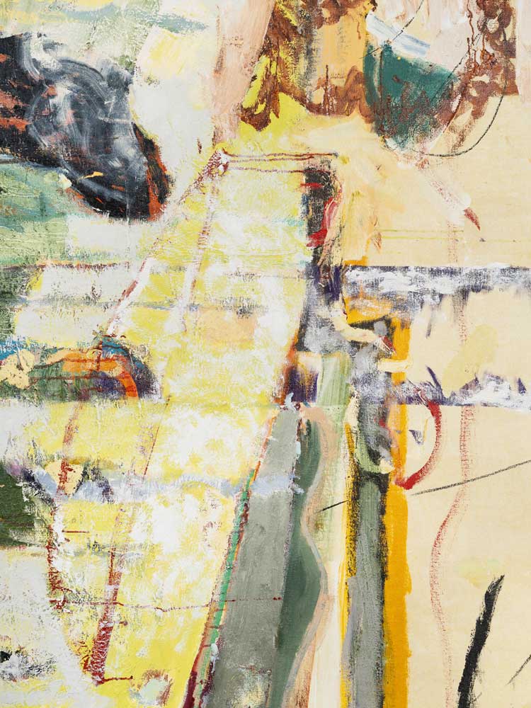Pam Evelyn. Fertility, 2022 (detail). Oil on linen, 360 × 240 cm (11’ 9-3/4” × 94-1/2”). Photo: Damian Griffiths.