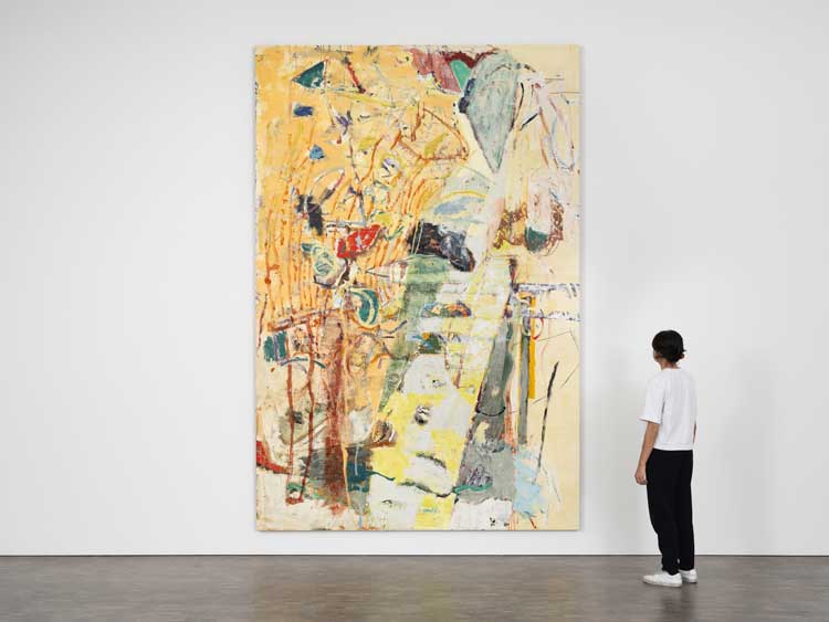 Pam Evelyn. Fertility, 2022. Oil on linen, 360 × 240 cm (11’ 9-3/4” × 94-1/2”). Photo: Damian Griffiths.