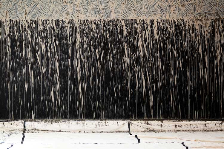 Richard Long, Muddy Gravity, RWA, 2022. Photo: Lisa Whiting.