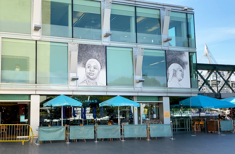 Barbara Walker. Rosemary I & II, 2020. Installation view, Everyday Heroes, Southbank Centre, London, 2020. Photo: Martin Kennedy.
