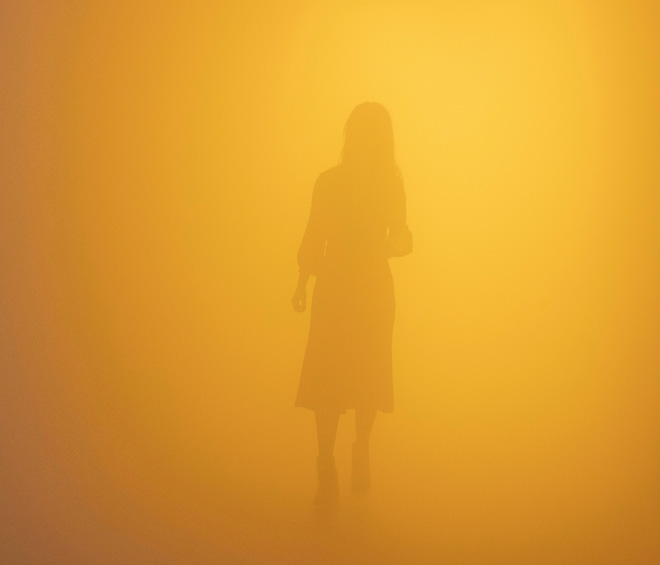 Olafur Eliasson in collaboration with Einar Thorsteinn. Model room, 2003. Wood table with steel legs, mixed media models, maquettes, prototypes, dimension variable. Installation view: Tate Modern, London. Photo: Anders Sune Berg, Moderna Museet, Stockholm. Purchase 2015 funded by The Anna-Stina Malmborg and Gunnar Höglund Foundation. © 2003 Olafur Eliasson.