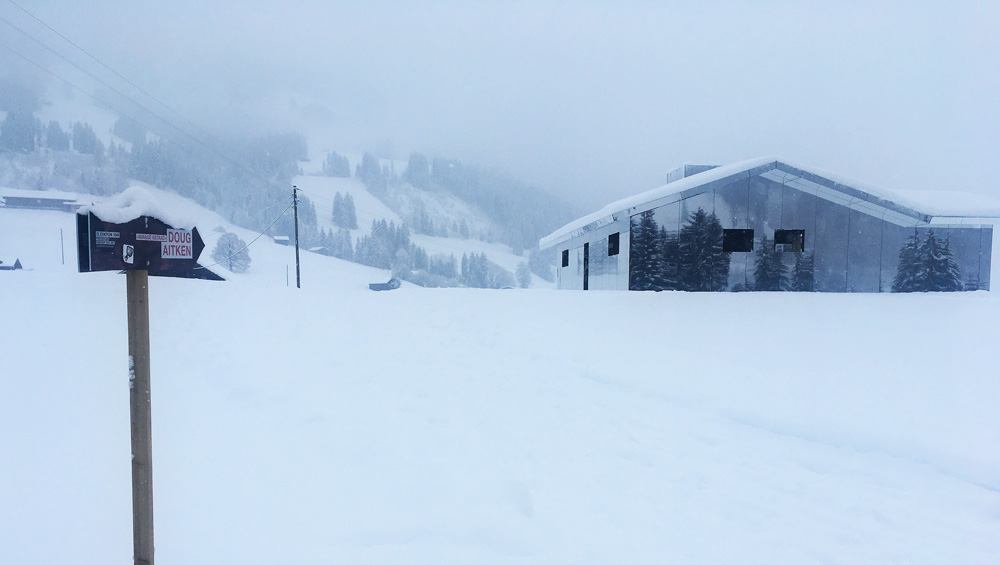 Doug Aitken, Mirage, installation view, Gstaad, 2019. Photo: Veronica Simpson.