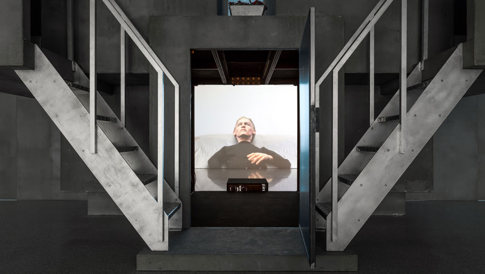 Cécile B. Evans. Amos’ World, 2017: Episode One. Exhibition view, mumok, 2018. © mumok. Photograph: Klaus Pichler.