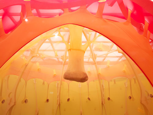Ernesto Neto. The Edges of the World, 2010 (view 4). Installation at Hayward Gallery, London. Photograph: Steve White.