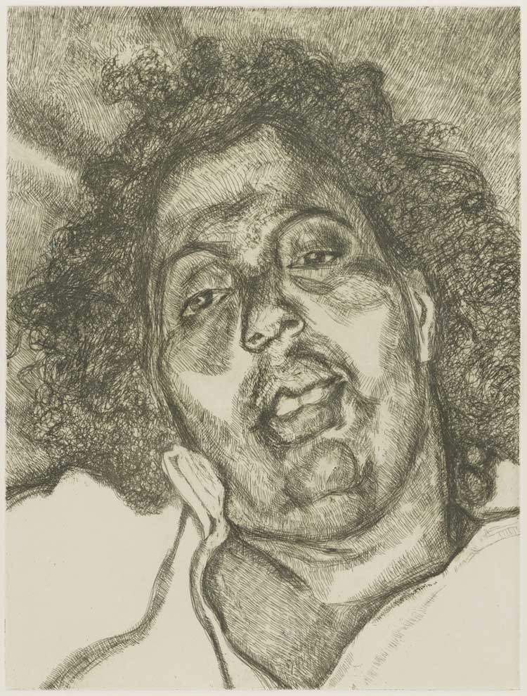 Lucian Freud, Solicitor’s Head, 2003. Etching. © The Lucian Freud Archive. All Rights Reserved 2026 / Bridgeman Images. Photo © National Portrait Gallery, London, National Portrait Gallery, London. Accepted in lieu of tax by H.M. Government and allocated to the Gallery, from the estate of Lucian Freud, 2024.