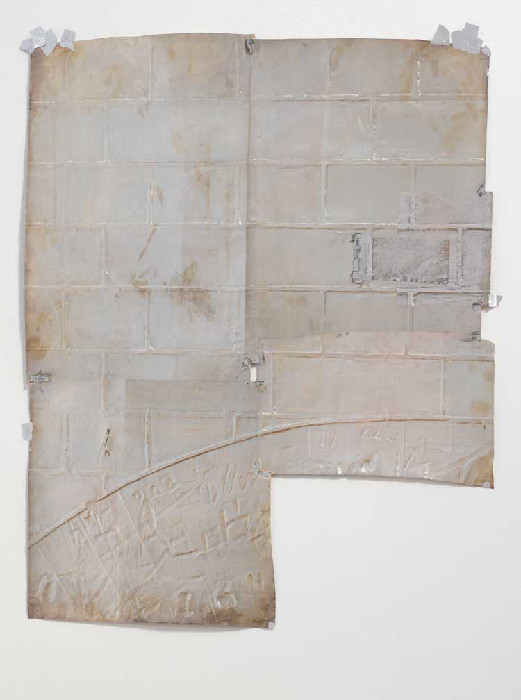 Nat Faulkner, Analogue II (Corridor), 2026. Recycled X-ray silver on copper sheet, acrylic frame. Installation view, Nat Faulkner: Strong water, Camden Art Centre, London. Courtesy of the artist and Brunette Coleman. Photo: Rob Harris.