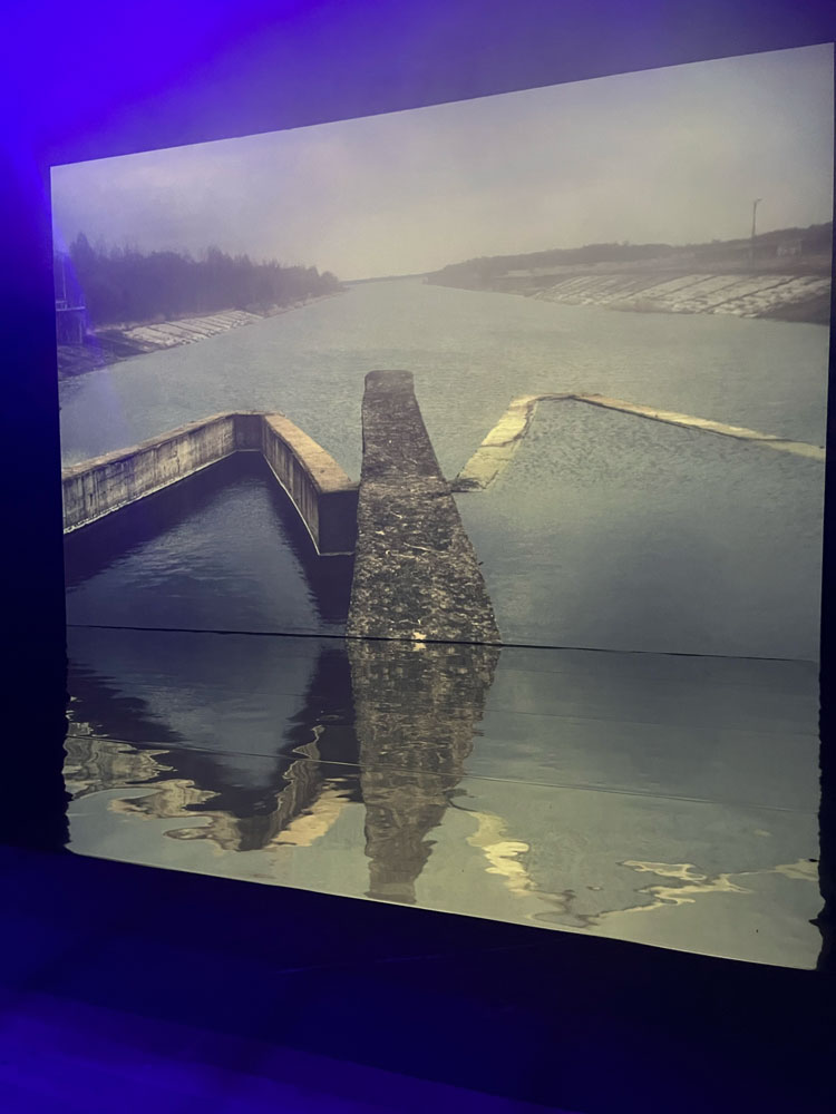 Emilija Škarnulytė's film Burial. Installation view, Folkestone Triennial, 2025. Photo: Veronica Simpson.