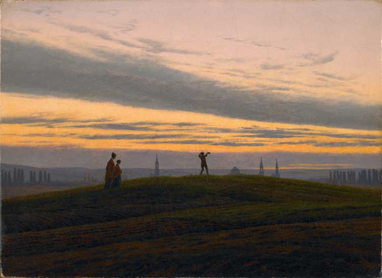 Caspar David Friedrich. The Evening Star, ca. 1830. Oil on canvas, 13 x 17 13/16 in (33 x 45.2 cm). Freies Deutsches Hochstift, Frankfurter Goethe Museum,
Frankfurt am Main (IV-1950-007). Photo: © Freies Deutsches Hochstift / Frankfurter Goethe-Museum. Photo: David Hall.