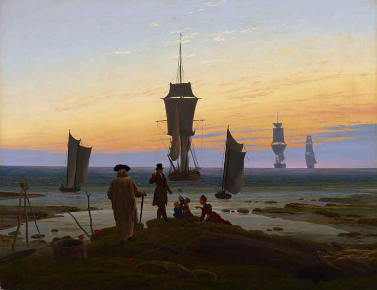 Caspar David Friedrich. The Stages of Life, ca. 1834. Oil on canvas, 28 ¾ x 37 in (73 x 94 cm). Museum der bildenden Künste Leipzig (G 1217). Photo: bpk Bildagentur /Museum der Bildenden Künste, Leipzig / Bertram Kober/ Punctum Leipzig / Art Resource, NY.