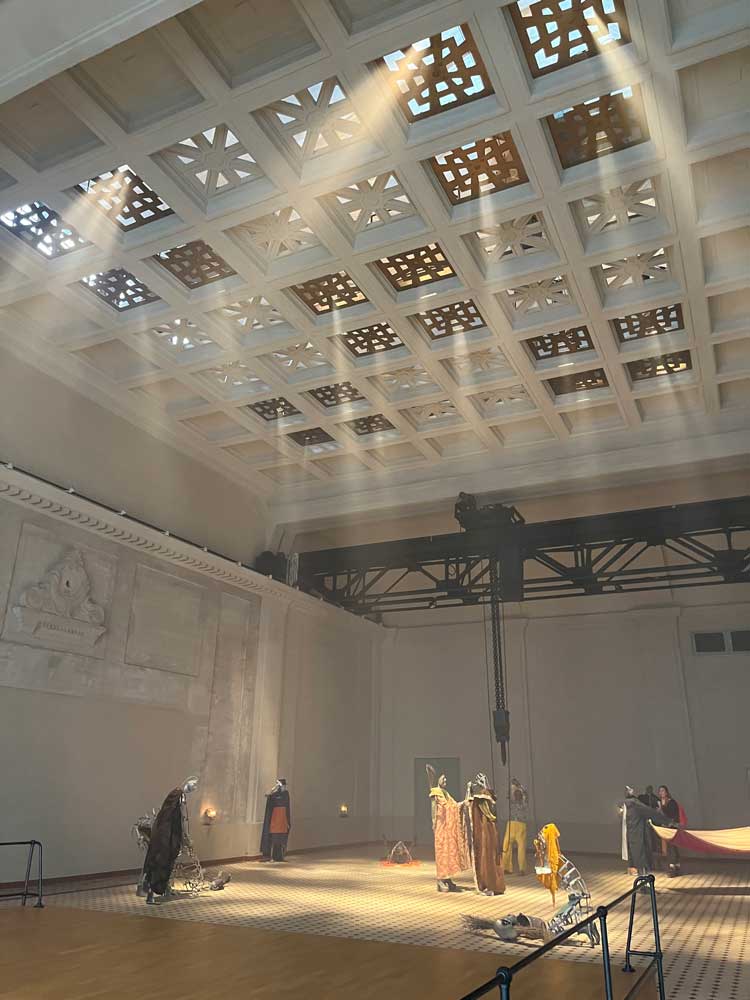 The Turbine Hall at E-Werk Luckenwalde, lit by Matt Daw Lighting Studio. Photo: Veronica Simpson.
