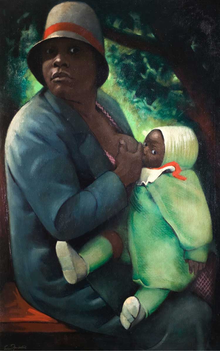 Ernst Neuschul, Black Mother, 1931. Oil on canvas, 100.5 x 65.5 cm. Leicester Museum & Art Gallery. Purchased from Campbell and Franks Ltd with MGC/V&A Purchase Grant Fund assistance.