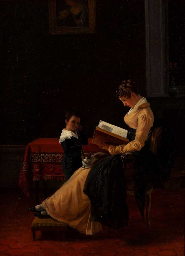 Marguerite Gérard, The Reader, about 1817. Oil on canvas, 32 x 24 cm. The Henry Barber Trust, The Barber Institute of Fine Arts, University of Birmingham.