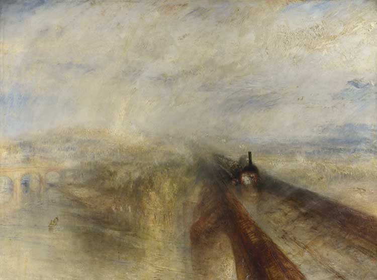 Joseph Mallord William Turner, Rain, Steam and Speed – The Great Western Railway, 1844. © The National Gallery, London.