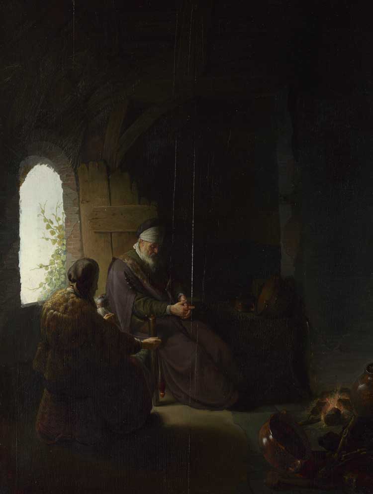 Rembrandt, Anna and the Blind Tobit, about 1630. © The National Gallery, London.