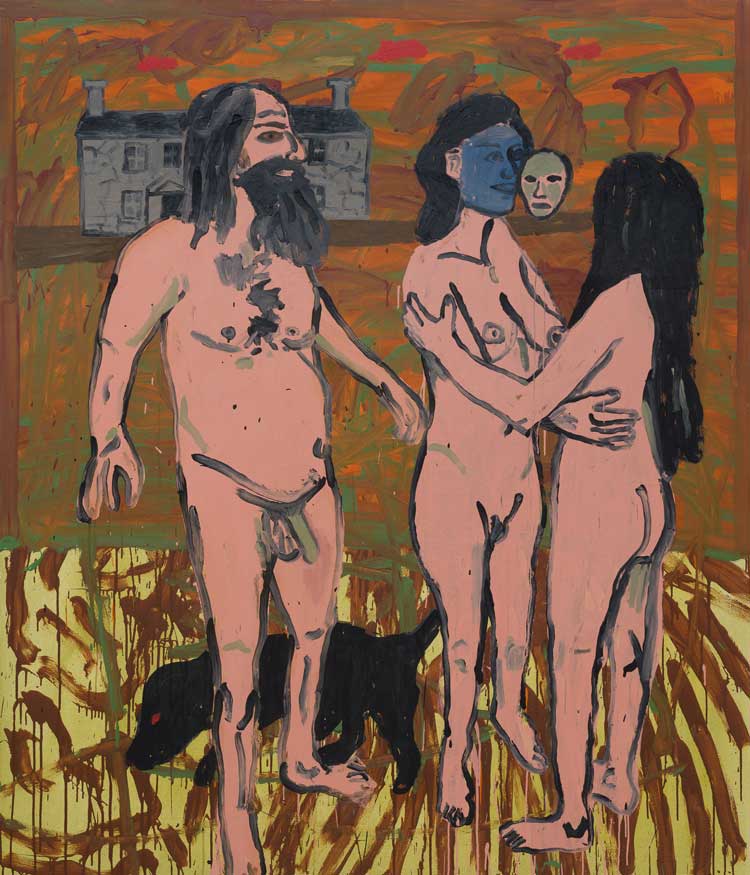 Danny Fox. Irrelevant Man, 2021. Acrylic on canvas, 84 x 72 in (213.4 x 182.9 cm). © Danny Fox, 2021. Image courtesy of Saatchi Yates.