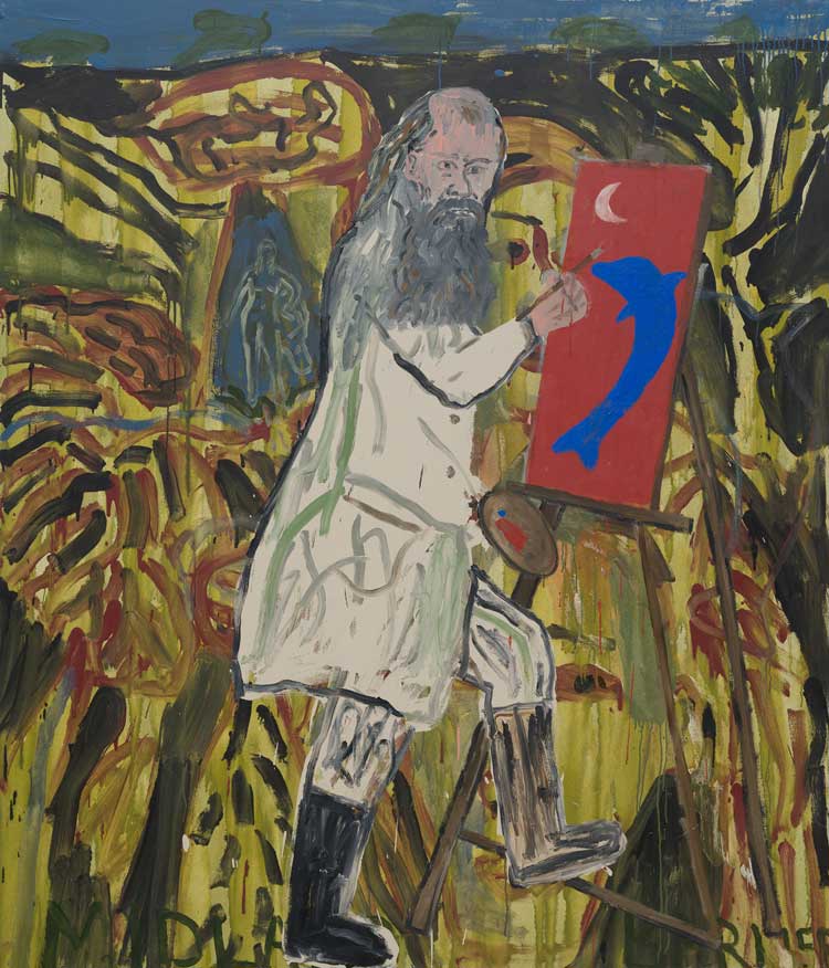 Danny Fox. Painter's Painter, 2021. Acrylic on canvas, 84 x 72 in. / 213.4 x 182.9 cm. © Danny Fox, 2021. Image courtesy of Saatchi Yates.