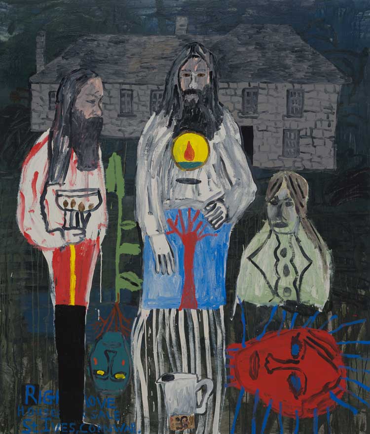 Danny Fox. The Engine Inn, 2021. Acrylic on canvas, 84 x 72 in (213.4 x 182.9 cm). © Danny Fox, 2021. Image courtesy of Saatchi Yates.