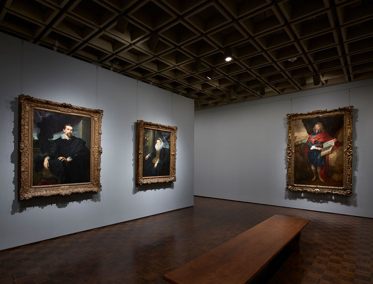 Room 5: Three of the Frick’s eight portraits by Van Dyck, as shown at Frick Madison by The Frick Collection. Photo: Joe Coscia, courtesy The Frick Collection.