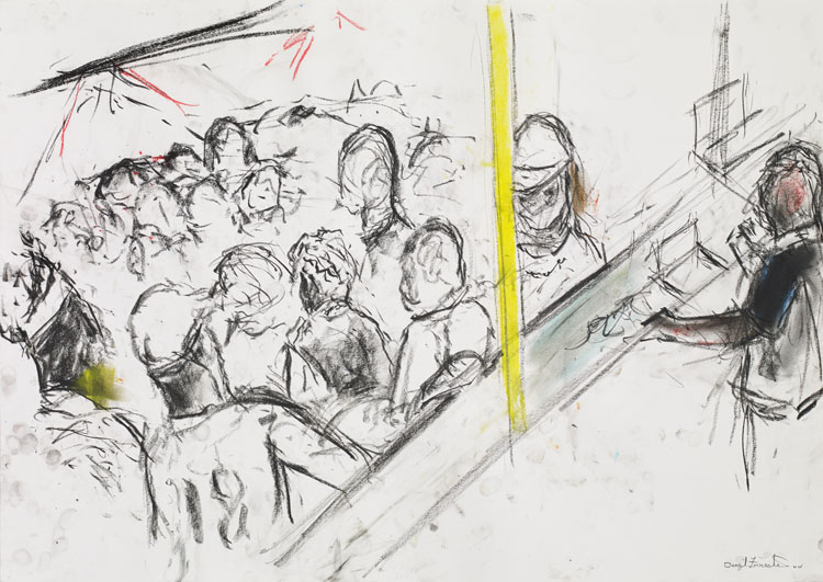 Denzil Forrester, Untitled, 2019. Charcoal and pastel on paper, 59 x 84 cm (23 1/4 x 33 1/8 in). Copyright Denzil Forrester. Courtesy the artist and Stephen Friedman Gallery, London.