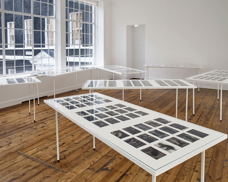 Peter Fischli David Weiss, Should I paint a pirate ship on my car with an armed figure on it holding a decapitated head by the hair?, installation view, Sprüth Magers, London, 2020. Courtesy Sprüth Magers. Photo: Stephen White.
