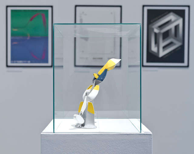 Installation view, showing Susumu Shingu’s Rocking Tree, from Fluorescent Chrysanthemum Remembered, CCA Laznia, Gdansk, Poland. Photo: Paweł Jozwiak.