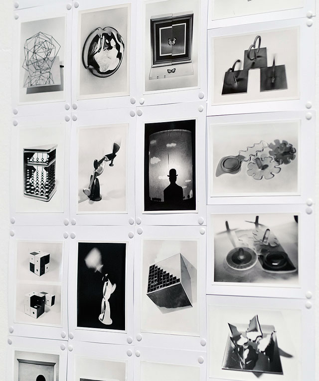 Installation view, showing photographs of various artworks featured in Fluorescent Chrysanthemum, from Fluorescent Chrysanthemum Remembered, CCA Laznia, Gdansk, Poland. Photo: Paweł Jozwiak.