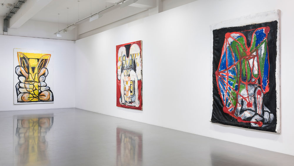 Gerasimos Floratos. TS Post-Up, 2016. Oil and acrylic on canvas, 172.7 x 243.8 cm (68 x 96 in). Photograph: Martin Parsekian. Courtesy: the artist and Pilar Corrias Gallery, London.