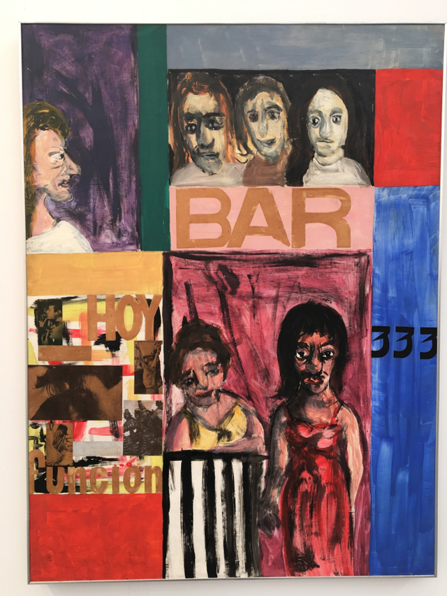 Teresa Burga. Untitled (Bar), 1966. Mixed media, collage, and acrylic on Masonite. Framed 122.5 x 91.5 x 5 cm. Galerie Barbara Thumm.