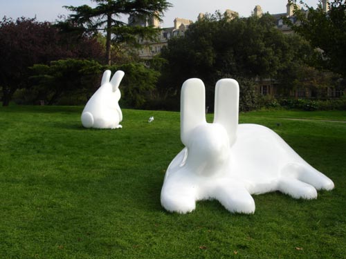 Tom Claassen 'Rabbits': Two Rabbits, 2004. Copyright Linda Nylind, courtesy Frieze Art Fair.
