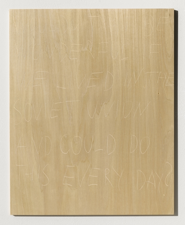 Yevgeniy Fiks. Toward a Portfolio of Woodcuts (Harry Hay), #4, 2013. Wood, 40.64 x 50.8 cm (16 x 20 in).