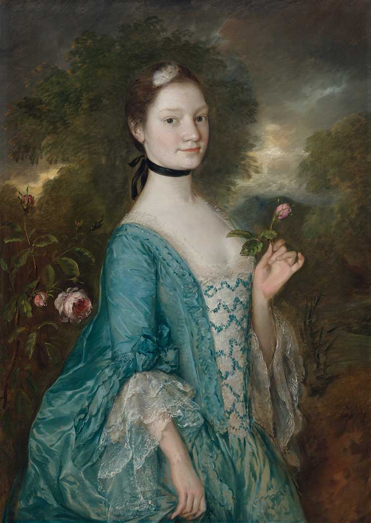 Thomas Gainsborough. Sarah Hodges, Later Lady Innes, c1759. Oil on canvas, 40 × 28 5/8 in (101.6 × 72.7 cm). The Frick Collection, New York. Photo: Michael Bodycomb.