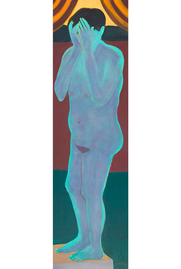 Beatriz González, Autorretrato desnuda llorando (Nude Self-Portrait, Crying), 1997. The Museum of Fine Arts, Houston, Museum purchase funded by the Caroline Wiess Law Accessions Endowment.
© Beatriz González. Photo: © The Museum of Fine Arts, Houston; Chad Redmon.