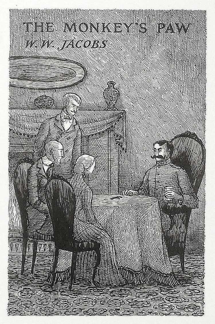 The Monkey's Paw from The Haunted Looking Glass, published by Looking Glass Library 1959. Courtesy of The Edward Gorey Charitable Trust.