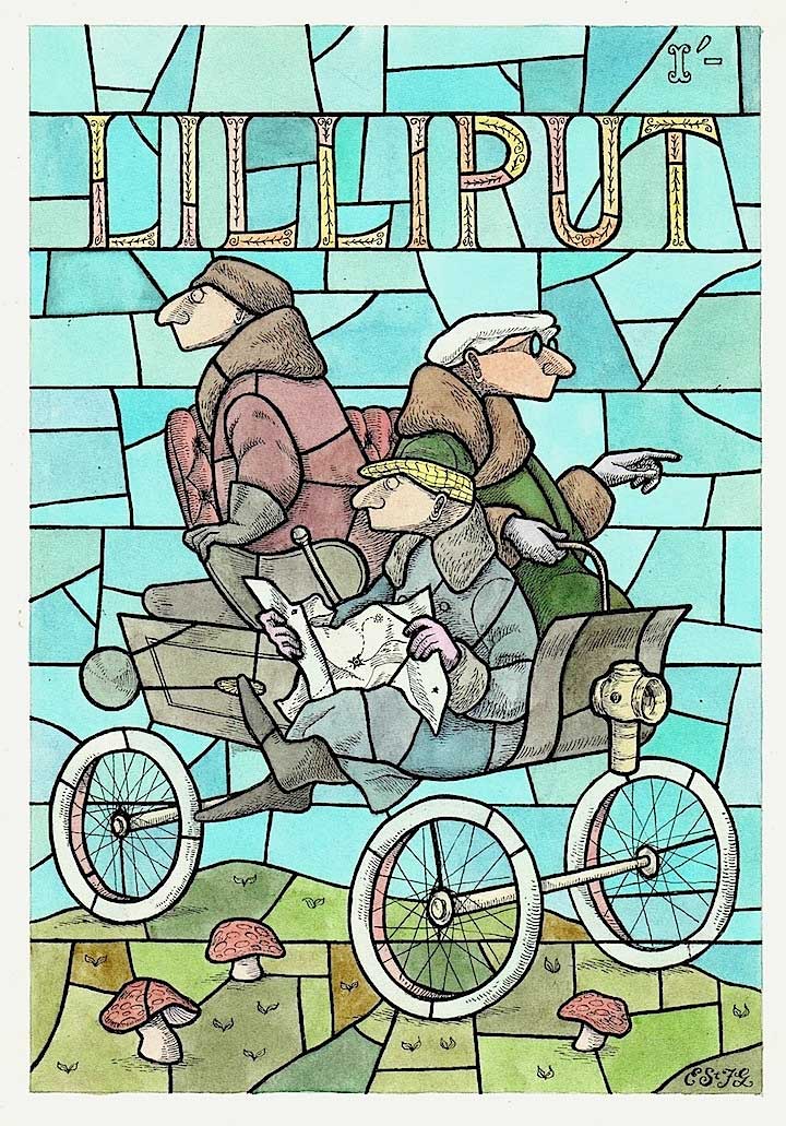 Lilliput Magazine Cover, unpublished circa 1952. Courtesy of The Edward Gorey Charitable Trust.