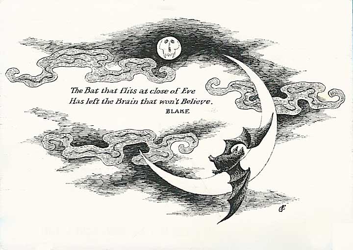 Illustration for Auguries of Innocence by William Blake, 1975. Pen and ink on paper. From the collection of The Edward Gorey Charitable Trust.