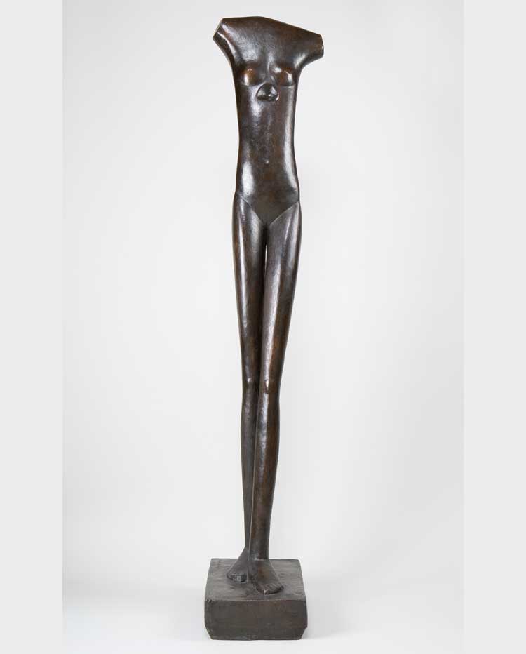 Alberto Giacometti. Walking Woman I, 1932. Bronze, 150.3 x 27.7 x 38.4 cm. Fondation Giacometti.