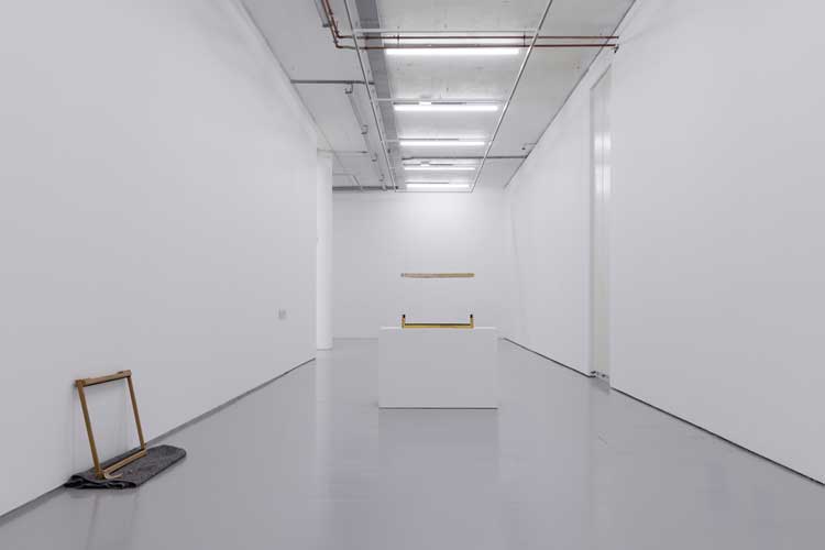 Sophia Al-Maria and Lydia Ourahmane. Framing Device I and Framing Device II, 2024. Installation view, Grey Unpleasant Land at Spike Island, Bristol, 2024. Photo: Rob Harris.