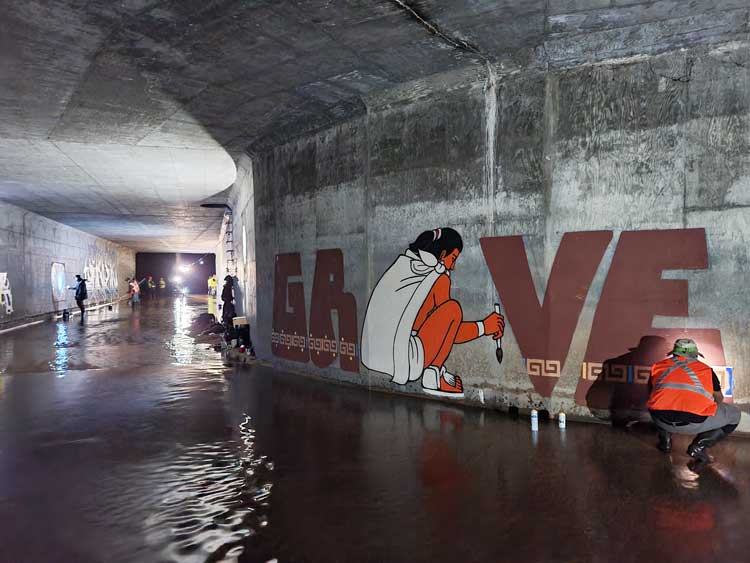 Operation Under: Life Underground. Photo: Bill Dunleavy. Image courtesy Superchief Gallery, Los Angles.