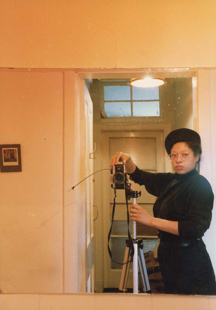 Sandra George. Self portrait, Bread St, May 1993. Image courtesy of Craigmillar Now.
