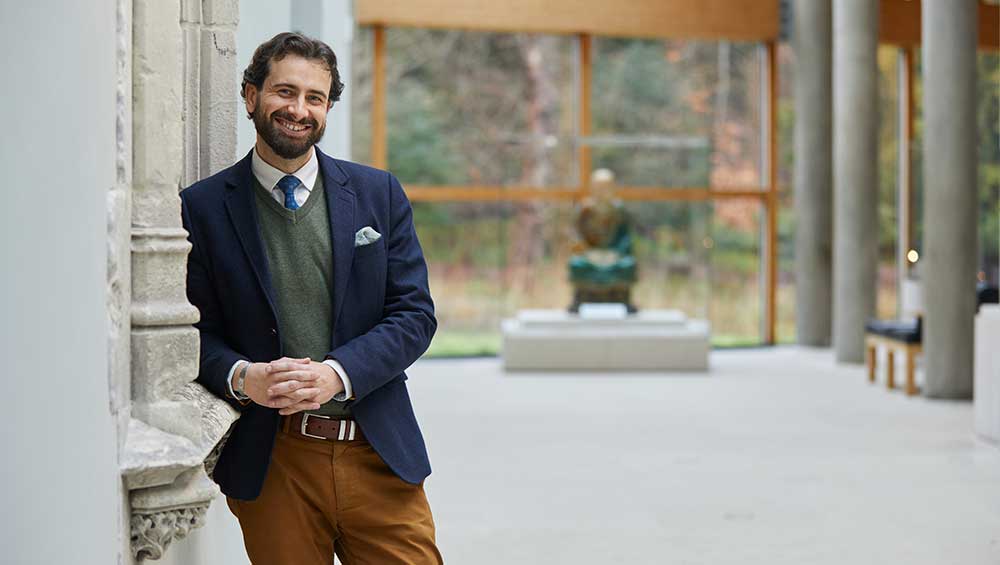 Samuel Gallacher, Keeper of the Burrell Collection, Art Fund Museum of the Year 2023. Photo: © Janie Airey/Art Fund 2023.