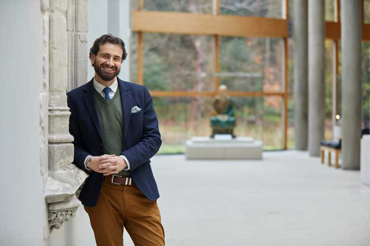 Samuel Gallacher, Keeper of the Burrell Collection, Art Fund Museum of the Year 2023. Photo: © Janie Airey/Art Fund 2023.
