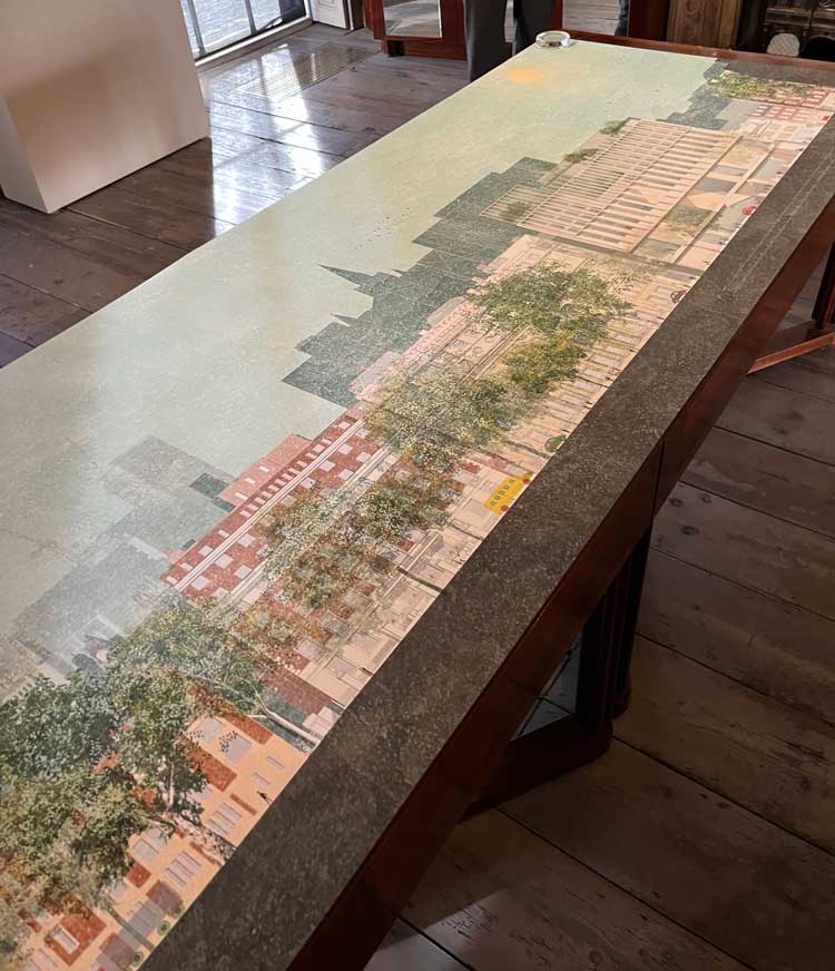 Grafton's winning drawing for the Marshall Building, showing how it fits into the context of the north elevation onto Lincoln's Inn Fields. Photo: Veronica Simpson.