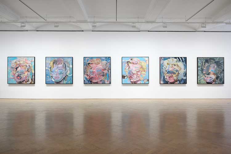 Installation view of Adrian Ghenie: The Fear of NOW at Thaddaeus Ropac London, 2022. Photo: Jackson Pearce White. © Adrian Ghenie. Courtesy Thaddaeus Ropac gallery, London · Paris · Salzburg · Seoul.