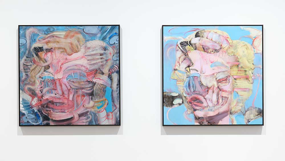 Adrian Ghenie, Untitled 6, 2022. Oil on canvas, 140 x 140 cm. © Adrian Ghenie. Photo: Jörg von Bruchhausen. Courtesy Thaddaeus Ropac gallery, London · Paris · Salzburg · Seoul.
