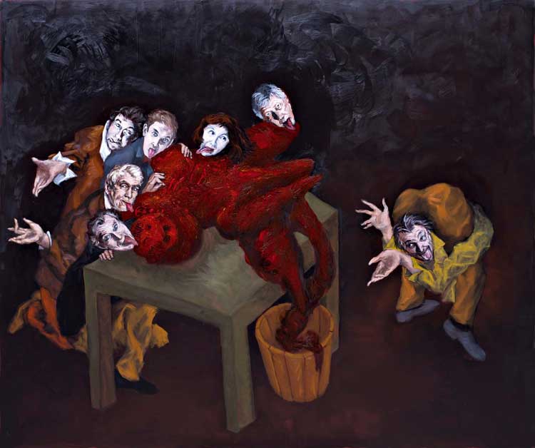 Gérard Garouste, The Golem, 2011. Oil on canvas, 275 × 326 cm. Private collection, France © Adagp, Paris, 2022. Courtesy Templon, Paris-Brussels-New York. Photo Bertrand Huet-Tutti.