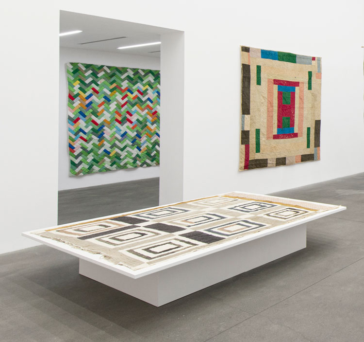 The Gee’s Bend Quiltmakers, installation view, Alison Jacques Gallery, London, 2 December 2020 – 6 February 2021.