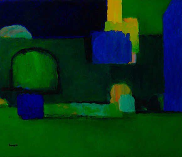 Craig Gough. Dialogue, 2014. Acrylic on linen, 91 x 107 cm. © the artist.